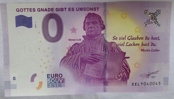 0 Banknote Luther - Vorderseite