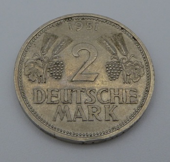 2 DM 1951 hren-Weinlaub D, SS - Vorderseite(1)