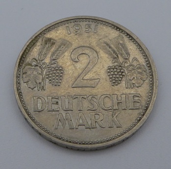 2 DM 1951 hren-Weinlaub F, ss-vz - Vorderseite (4)