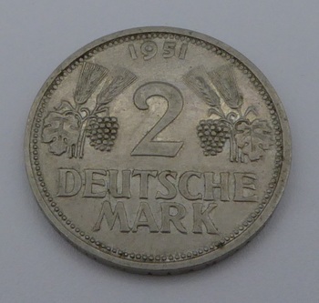 2 DM 1951 hren-Weinlaub G, vz - Vorderseite (8)