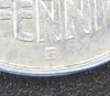 5 DDR-Pfennig 1953 E Wertseite Ausschnitt E