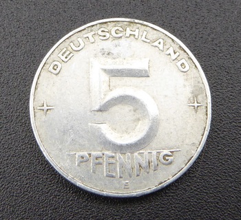 5 DDR-Pfennig 1953 E Wertseite