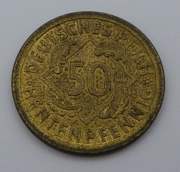 50 Rentenpfennig 1923 A vz - Vorderseite 1